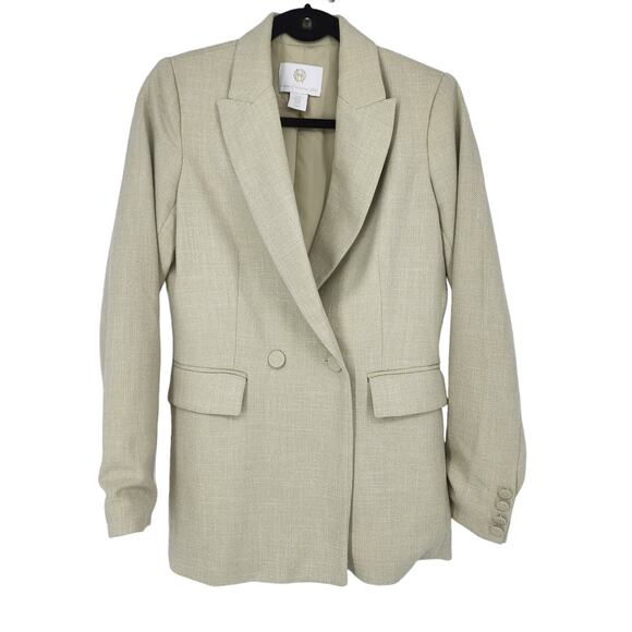 House of Harlow 1960 Double Breasted Notched Collar Tweed Blazer Size Small - Picture 1 of 4